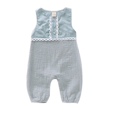 

Infant Fashion Baby Sleeveless Lace Rompers Kids Girls Bodysuit Jumpsuit Overalls Newborn Clothes
