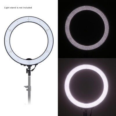 

Andoer LA-650B 5500K 40W Ring Digital Photographic Studio Light with 600 LED Lights W Soft Cloth Carrying Bag Switching Power Sup