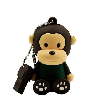 Cute Monkey Style USB 20 Flash Drive Mini Portable Silicone Memory Flash Disk With Keychain
