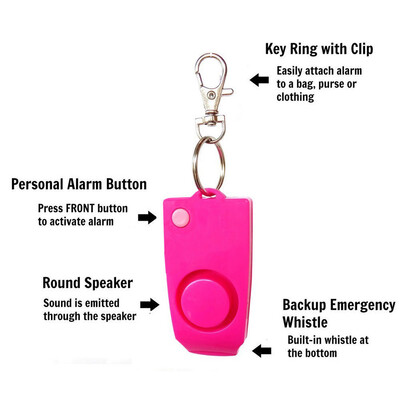 

〖Follure〗130dB Loud Emergency Alarm With Backup Whistle For Children Girls Elder People