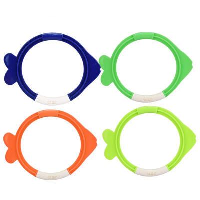 

Greensen Diving Swimming Pool Kids Toy Play Underwater Fish Rings Sticks 4 Pack