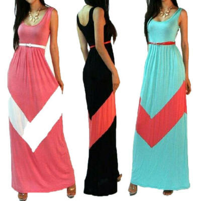 

Women Summer Wave Boho Long Maxi Dress Evening Party Beach Causal Sundress US