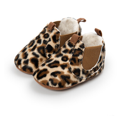 

Winter Baby Boots First Walker Warm Fur Moccasins Shoes Children Elastic Band Cute Girls Boys Fashion Boots Soft Rubber Sole