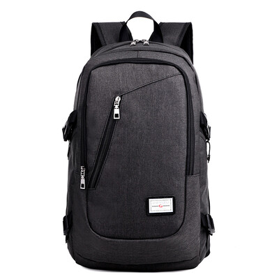 

Oxford cloth backpack male computer backpack USB charging bag multi-function travel