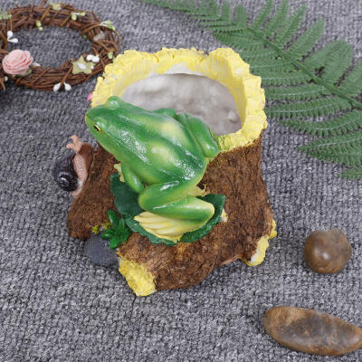 

Greensen Succulent Plants Desk Resin Flower Pot Holder Home Lawn Decoration Garden Ornaments