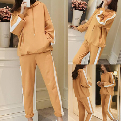 

Toponeto Women Long Sleeve Split 2 Piece Set Casual Long Pants Casual Outfit Sportswear