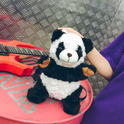 

Cute Women Girls Cartoon Panda Crossbody Bag Plush Animal Toy Shoulder Bag Handbag