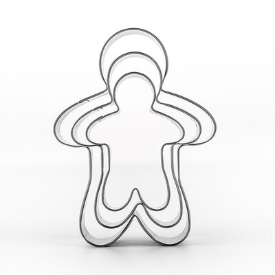 

3pcs Stainless Steel Gingerbread Man Cookie Cutter Cake Biscuits Decorating Tool