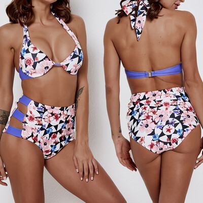 

Roseonmyhand Women Floral Print Bikini Set Swimming Two Piece Swimsuits Swimwear Beach Suit