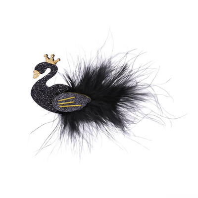 

Cute Kids Girls Hairpins Crown Feather Swan Hair Clips Jewelry Ornaments