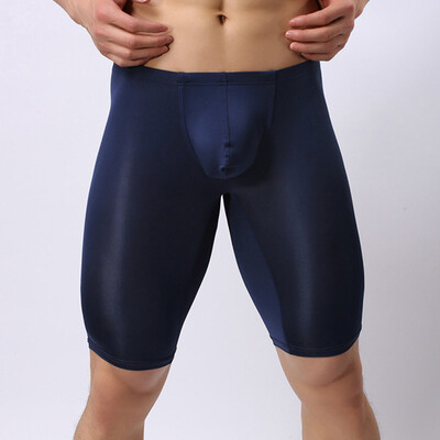 

Mens Soft Boxers Briefs Long Leg Shorts Tight Breathable Comfortable Underwear