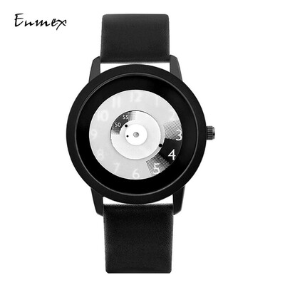 

Festive Gift Enmex Focus Time Concept Watch Creative Design Stacked Pointer Fresh Simple Watch