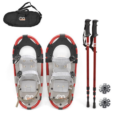 

Snow Shoes Aluminum Snow Shoes with Adjustable Poles Carry Bag for Women Men