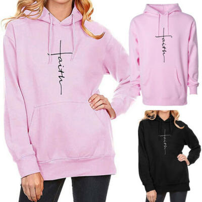 

Plus Size Women Hoodie LongSleeve Pullover Sweater Sweatshirt Jumper Letter Tops