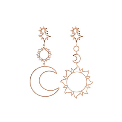 

2019 latest design brand creative bohemian sun&moon earrings generous minimalist earrings gift for women