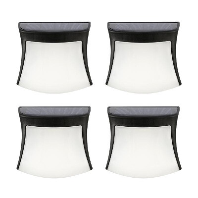 

Pack of 4 Wall Fence Lights 3-LED Path Road Yard Deck Patio Spot Lamp Light Sensor Waterproof Outdoor Garden Decoration Landscape