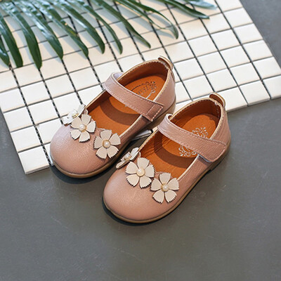 

Children Infant Kids Girls Flower Leather Princess Single Dance Casual Shoes