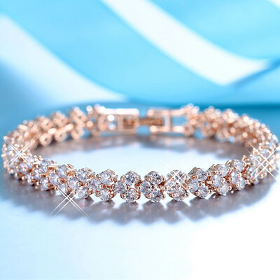 

Full Zircon Luxury Bracelet Exquisite Super Flash Multilayer Womens Bracelet