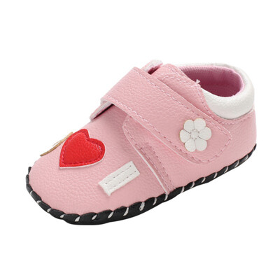 

Baby Girls Shoes Toddler Infant First Walkers Spring Soft Sole Non-Slip PU Princess Casual Flower Shoes