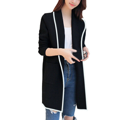 

Toponeto Womens Winter Loose Wild Elegant Windbreaker Sweater Coat Cardigan