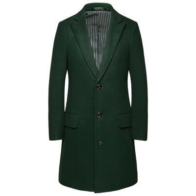 Toponeto Mens Casual Trench Coat Fashion Business Long Slim Overcoat Jacket Outwear