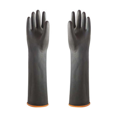 

Latex Two-tone Heavy Duty Gloves Chemical Resistant Rubber Acid Oil Gloves