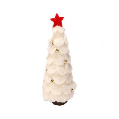 

Toponeto Table Decoration Christmas Tree Shape Wool Wooden Tree ornaments Childrens Gift