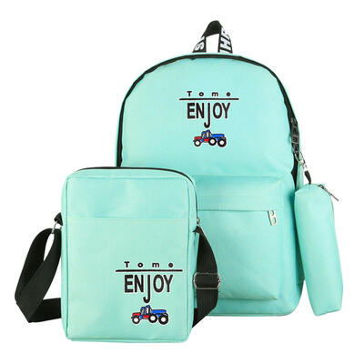 

3pcsSet Rucksack Women Nylon Simple Print Travel Shoulder Bags Backpacks