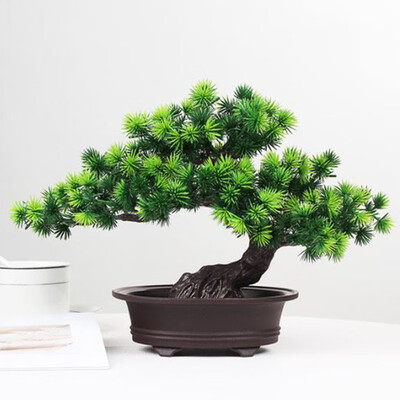 

Artificial Plants Bonsai Tree Welcoming Fake Green Plant Fake Flower Pine Tree