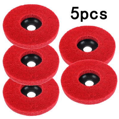 

5Pcs 100mm Nylon Fiber Polishing Wheel Buffing Pad Grinding Abrasive Disc Pack