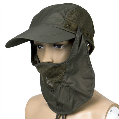 

SUNSIOM Unisex Outdoor Sport Fishing Hiking Hat UV Protection Face Neck Flap Man Sun Cap