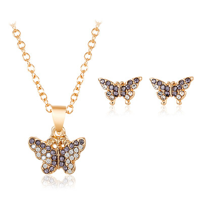 

Animal Butterfly Jewelry Set Wedding Necklace Earrings Jewelry Set Crystal Necklace Earrings Set