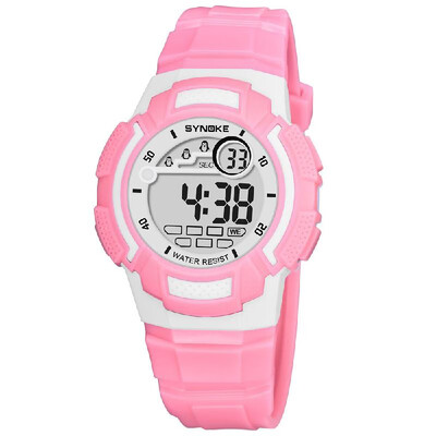 

SYNOKE Sport Children Wrist Watches LED Digital Stopwatch Alarm Luminous Water Resistant Girl Boy Watch