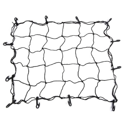 

Cargo Net Motorcycle Helmet Mesh Bungee Cord with Hook Adjustable Black