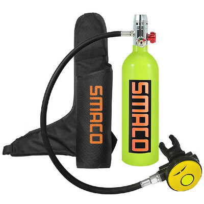 

1L Scuba Oxygen Cylinder Diving Air Tank Scuba Diving Respirator Refill Adapter Snorkeling Breathing Equipment with Protective Pou