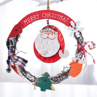 

Gobestart Christmas Doll Wreath Ornament Snowman Pendant Ornament Ceramic Christmas Toy