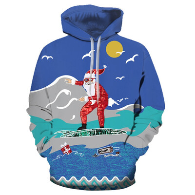 

Tailored Christmas Women Men Print Long Sleeve Hoodie Sweatshirt Ugly Pullover Tops