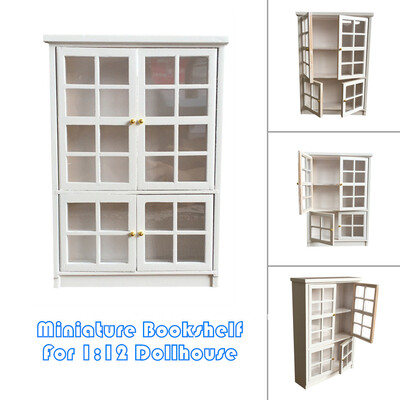 

YIWULA112 Dollhouse Furniture Miniature Bookshelf Cabinet Living Room Kid Pretend Toy