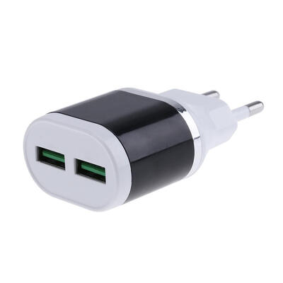 

Mini Portable EU Plug 5V 21A Output Dual USB Port Travel Charger