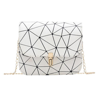 

Geometric Print Shoulder Handbags Women PU Leather Chain Crossbody Bags