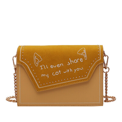 

New lady small bag handbags new 2019 fashion Korean version of the Messenger bag female wild diamond studded shoulder chain bag