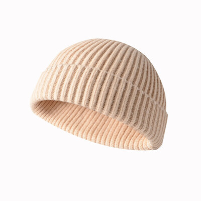 

Men Women Winter Knitted Hat Beanie Skullcap Sailor Cap Cuff Brimless Retro Warm