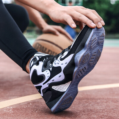 

basketball shoes male shock absorption anti-skid sports boots canvas canvas shoes running shoes