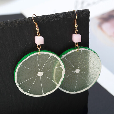 

2019 new brand design hand made lemon slice earrings minimalist generous summer earrings gift for women
