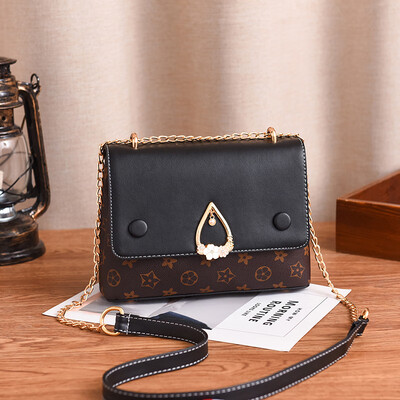 

Square bag ladies fashion simple ladies one shoulder oblique cross bag collision color chain bag small&fresh
