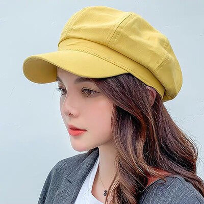 

Spring&Autumn New Fashion Chao Net Red Hat Japanese Octagonal Baseball Hat Female Habitat Beret