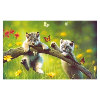 

5D DIY Full Drill Diamond Painting Playing Cats Cross Stitch Embroidery Kit