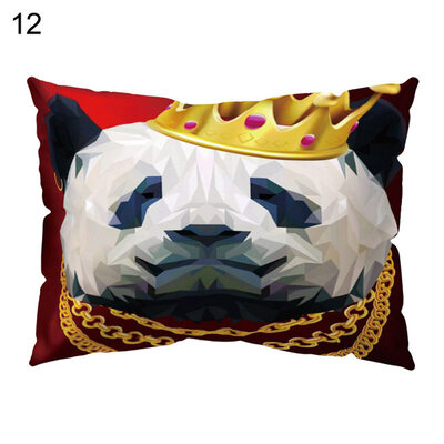 

Multicoloured Sofa Animal Letter Printed Pillow Case Cushion Cover Home Decor