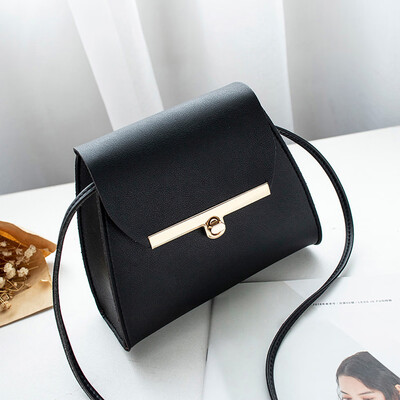

Tailored Women Fashion Pure Color Leather Messenger Shoulder Bag Chest Bag