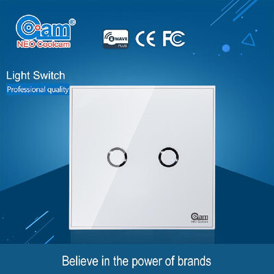 

NEO Coolcam Z-wave Wall Light Switch 2CH Gang Z Wave Wireless Smart Remote Control EU Light Switch Home Automation